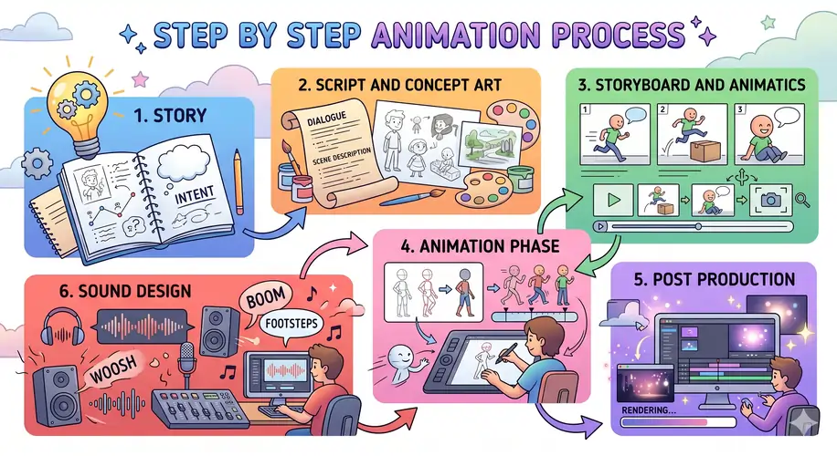 Step By Step Animation Process