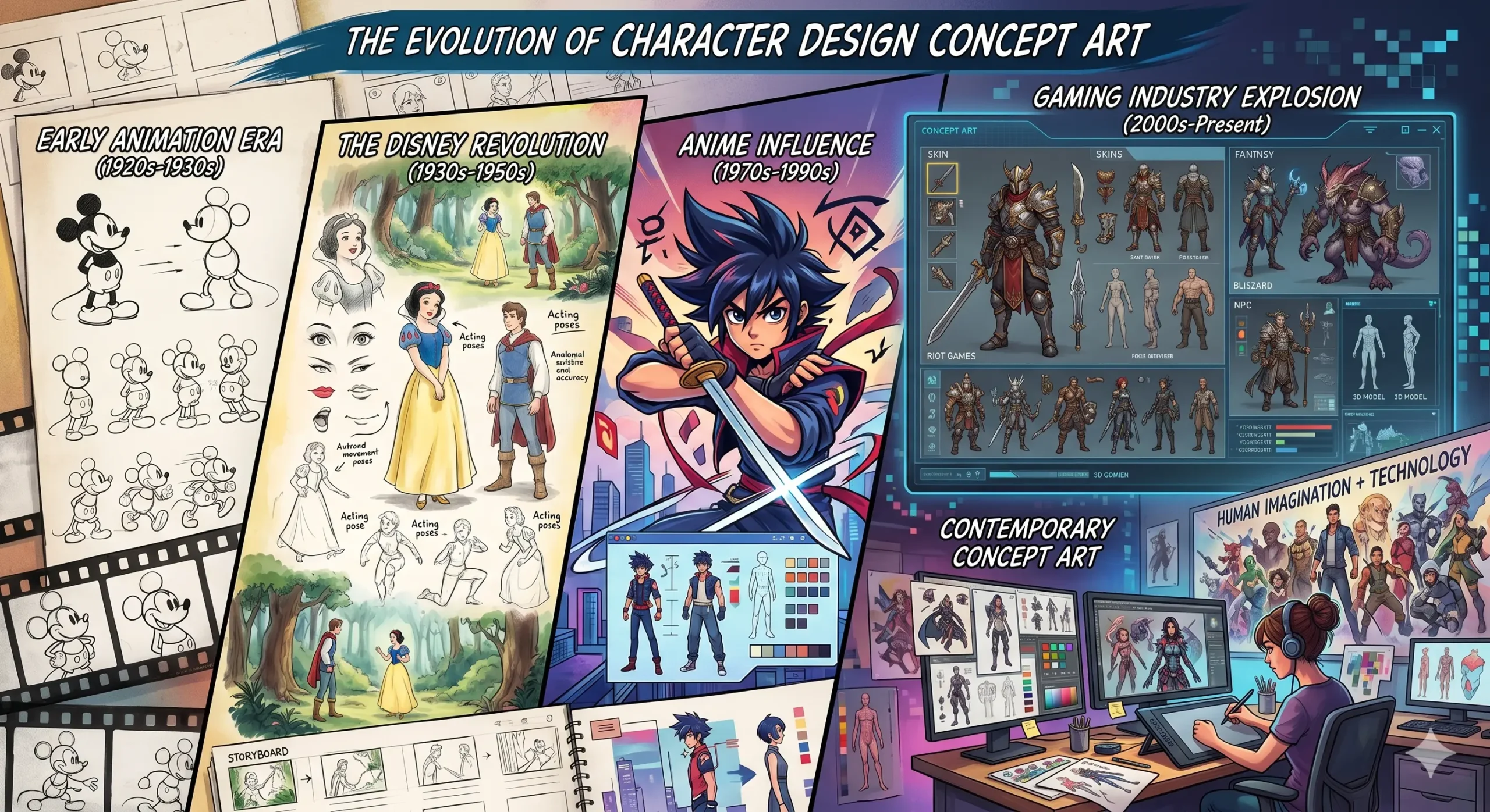 The Evolution of Character Design Concept Art