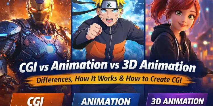 CGI vs Animation vs 3D Animation Differences, How It Works & How to Create CGI