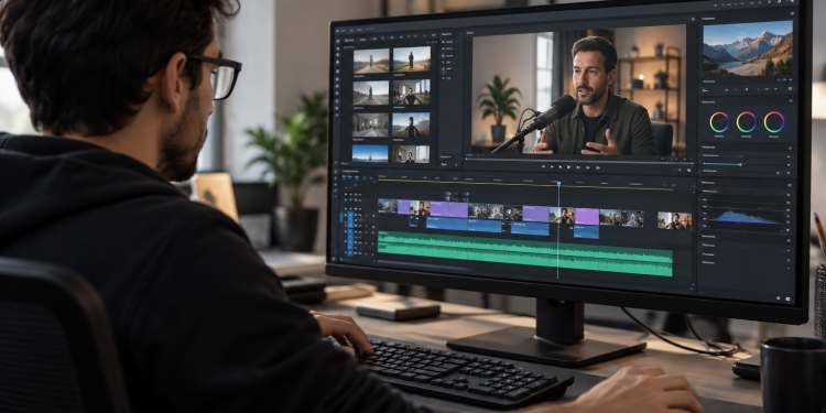 AI in business combining human expertise with video production