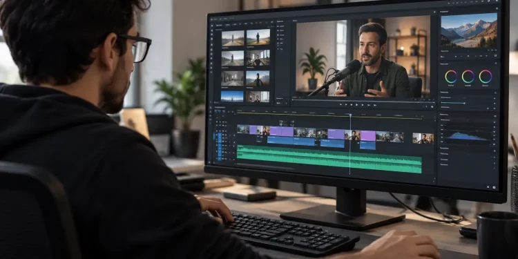 AI in business combining human expertise with video production